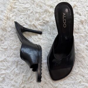 Aldo vintage 90s black mules size 8